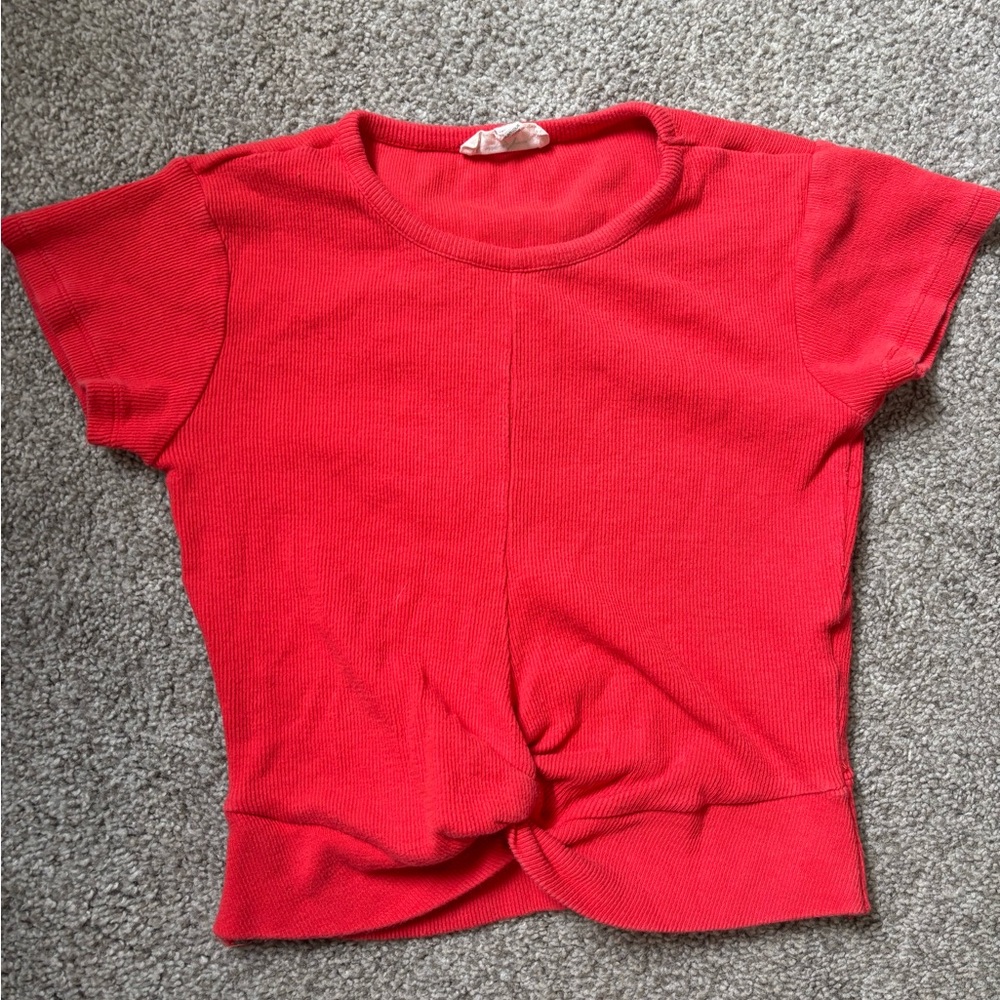 Jessica Simpson Red Short Sleeve Tee